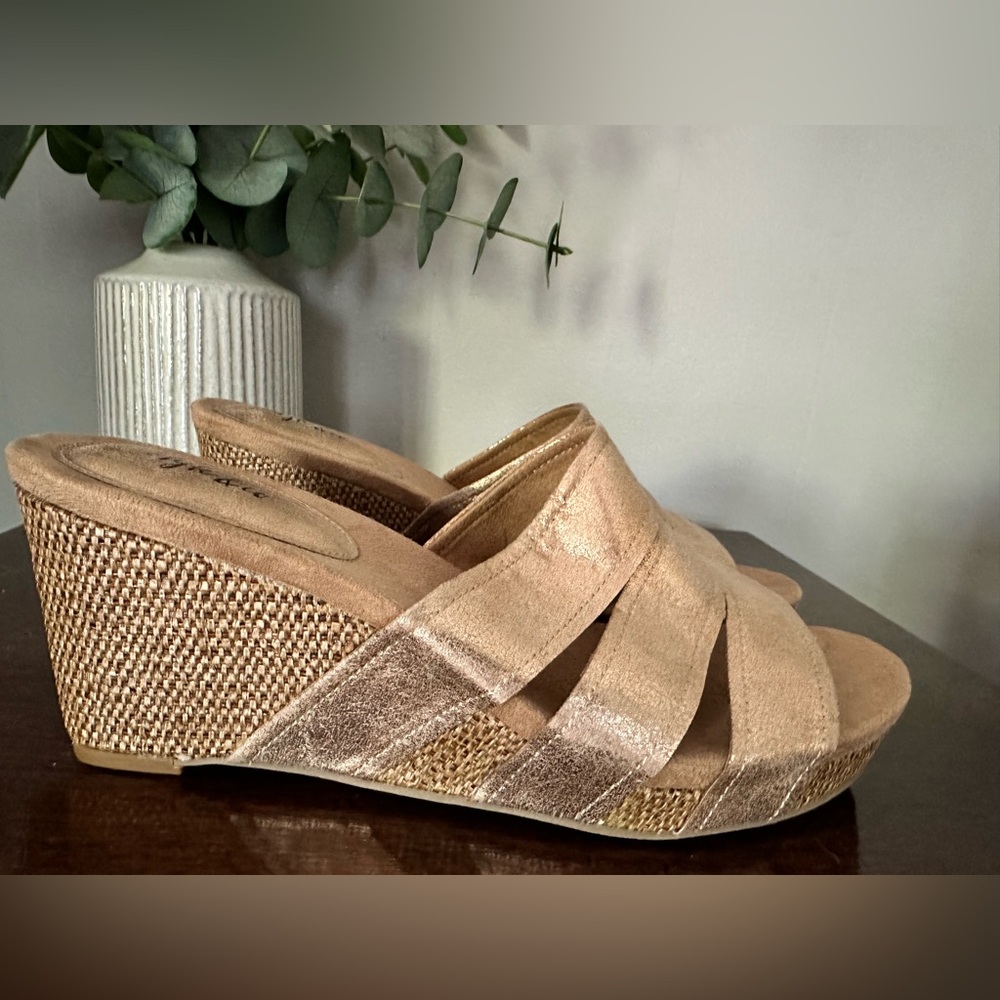Style & Co Women's Juliaa Slip-on Platform Wedge Sandals